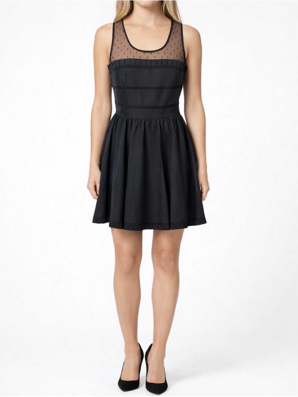 Red Valentino Cocktail Party Dress Swiss Dot Black women’s size IT 44 / US 8